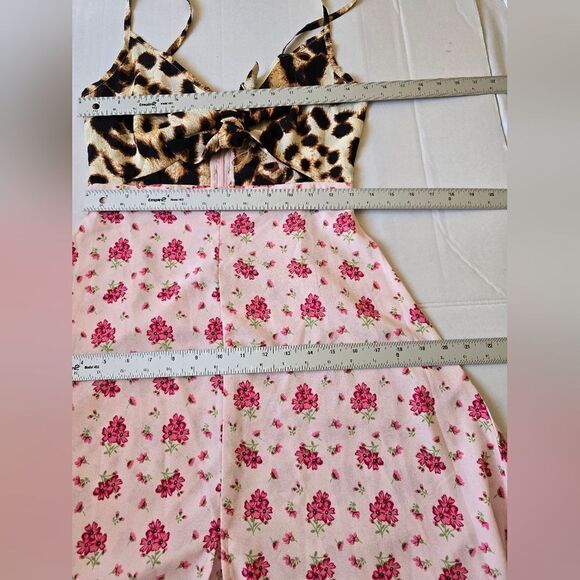 Dancing Leopard Floral Pink And Animal Print Dress Size 8 - Picture 13 of 14